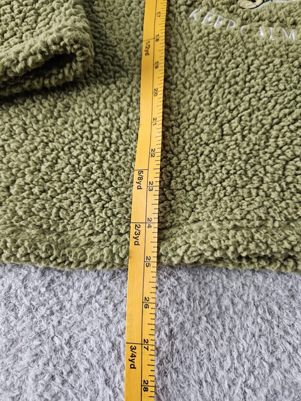 Disney Olive Green Sherpa Pullover with Winnie the Pooh Embroidery - Picture 9 of 10